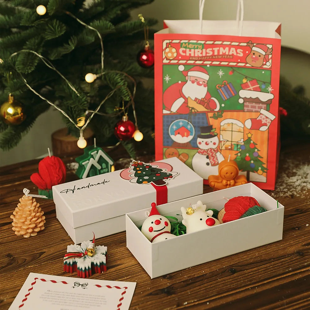 3Pcs/Pack Handmade Scented Christmas Candle Decor